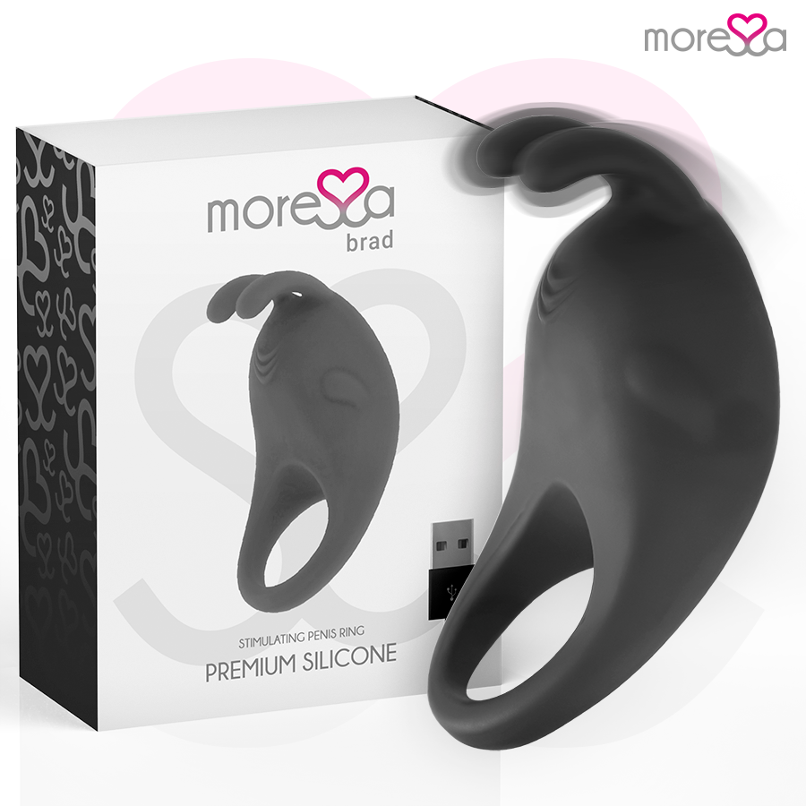MORESSA Brad Premium Silicone Rechargeable Noir - Aura Intime