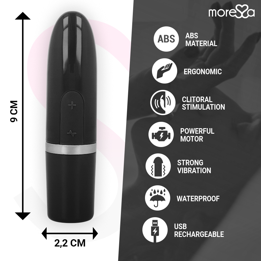 MORESSA Ivy Vibrateur Stimulateur Voyage Noir — vue arrière