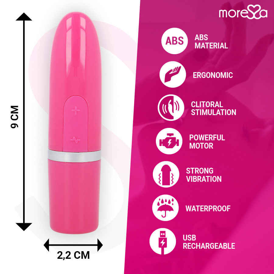 MORESSA Ivy Vibrateur Stimulateur Voyage Rose — vue arrière