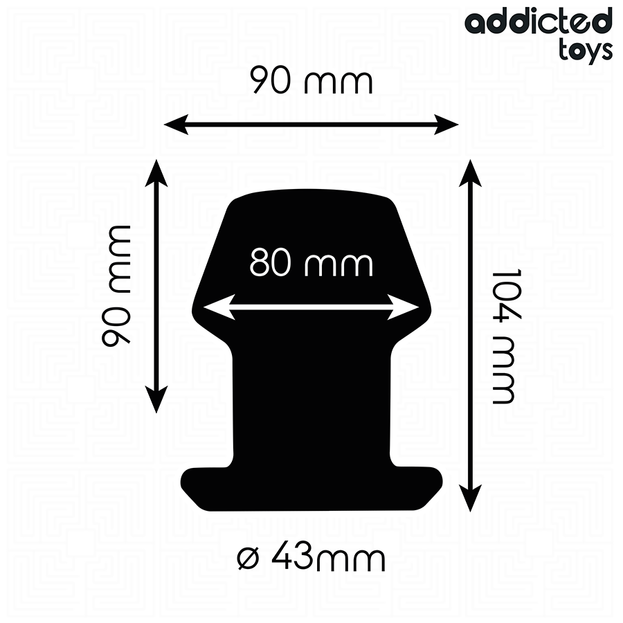ADDICTED TOYS Plug Anal Creux Extrême Taille L 10,4 Cm — vue arrière