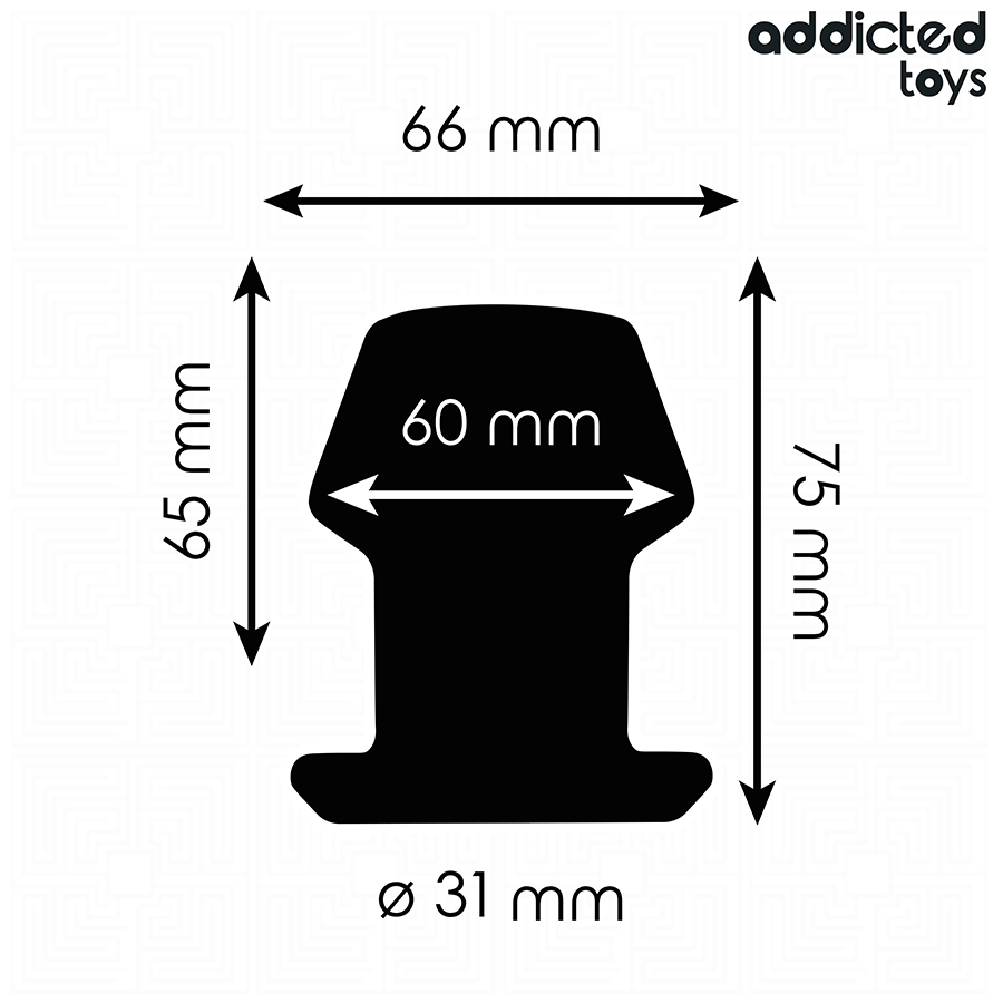 ADDICTED TOYS Plug Anal Creux Extrême Taille S 7,5 Cm — vue arrière