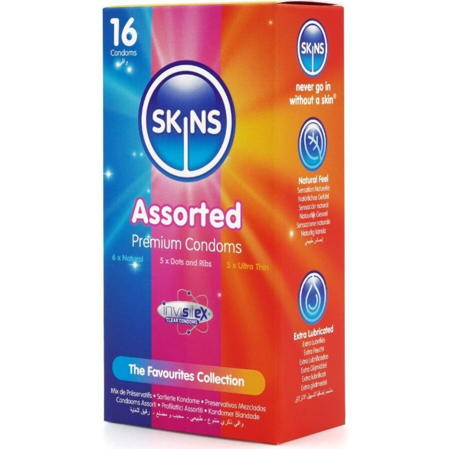 SKINS Pack 16 Préservatifs Premium Assortis — vue détaillée