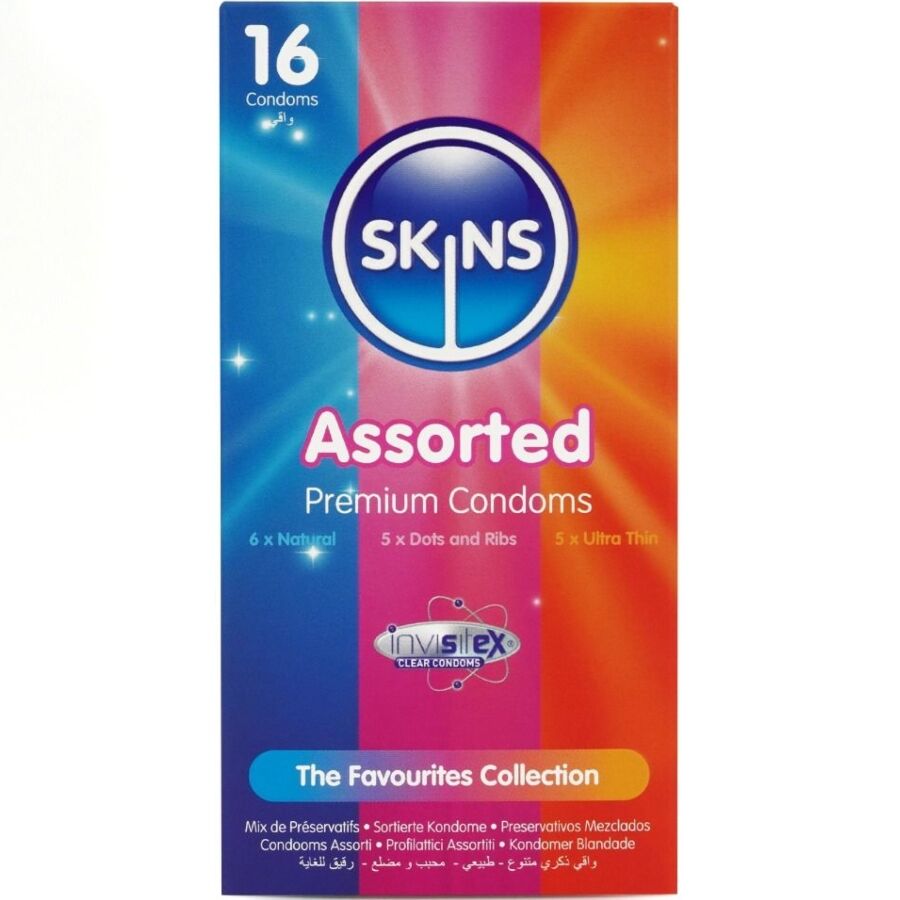 SKINS Pack 16 Préservatifs Premium Assortis - Aura Intime