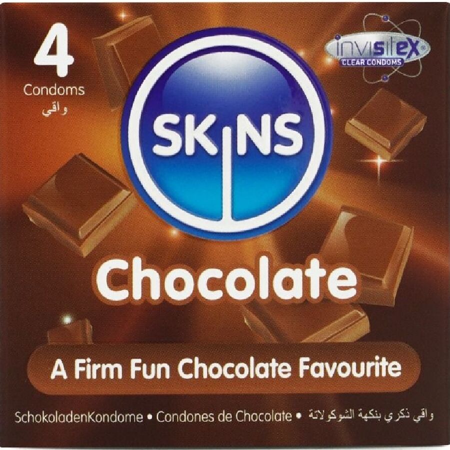 SKINS Pack 4 Préservatifs Premium Chocolat - Aura Intime