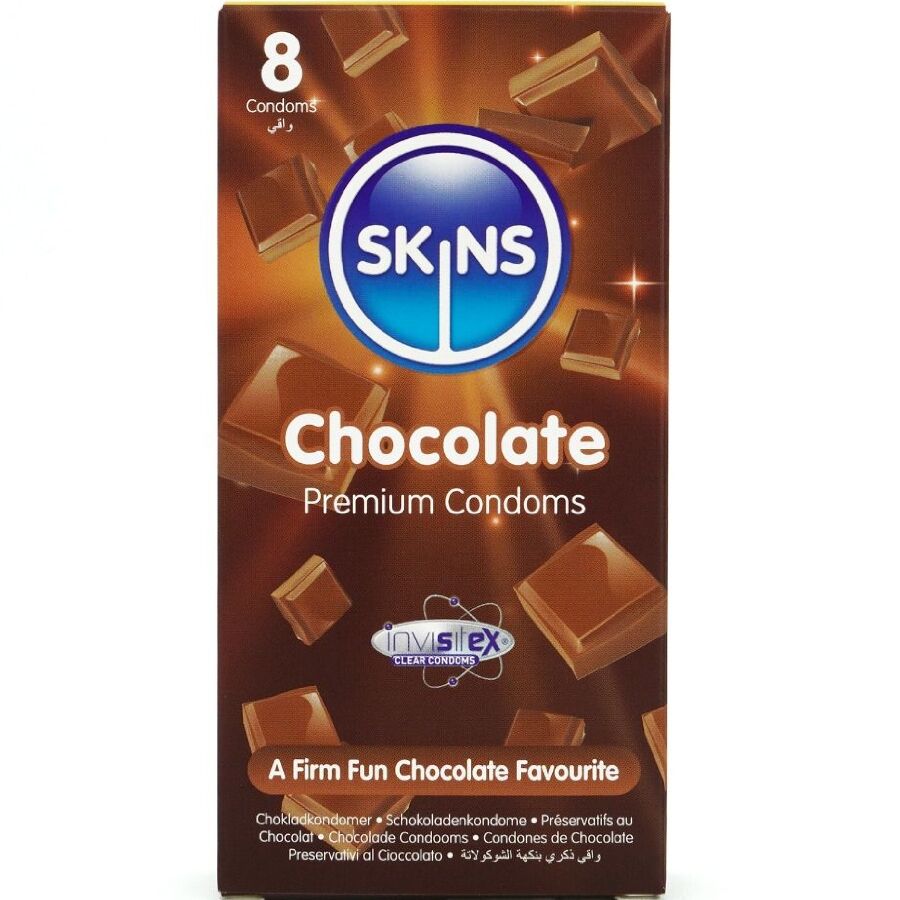 SKINS Pack 8 Préservatifs Premium Chocolat - Aura Intime