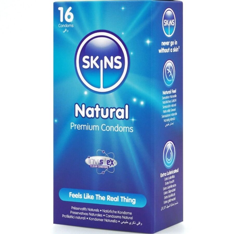 SKINS Pack 16 Préservatifs Naturels Premium — vue détaillée