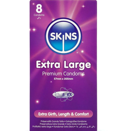 SKINS Pack 8 Préservatifs Extra Larges Premium - Aura Intime