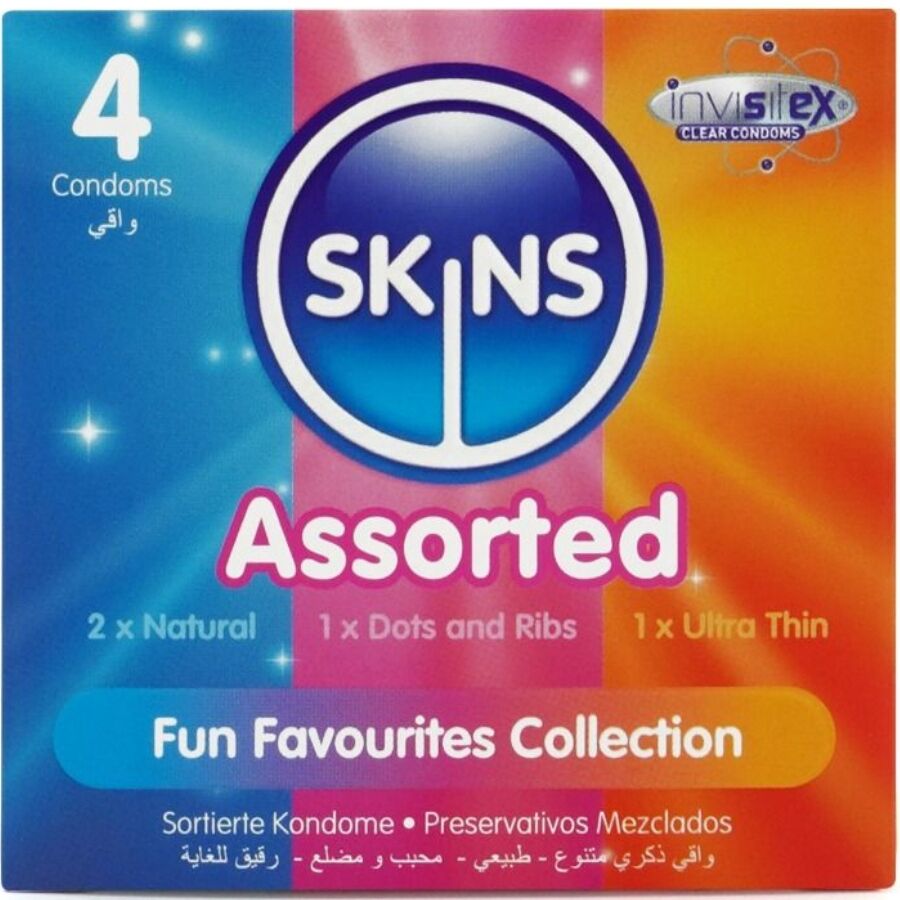 SKINS Pack 4 Préservatifs Premium Assortis - Aura Intime