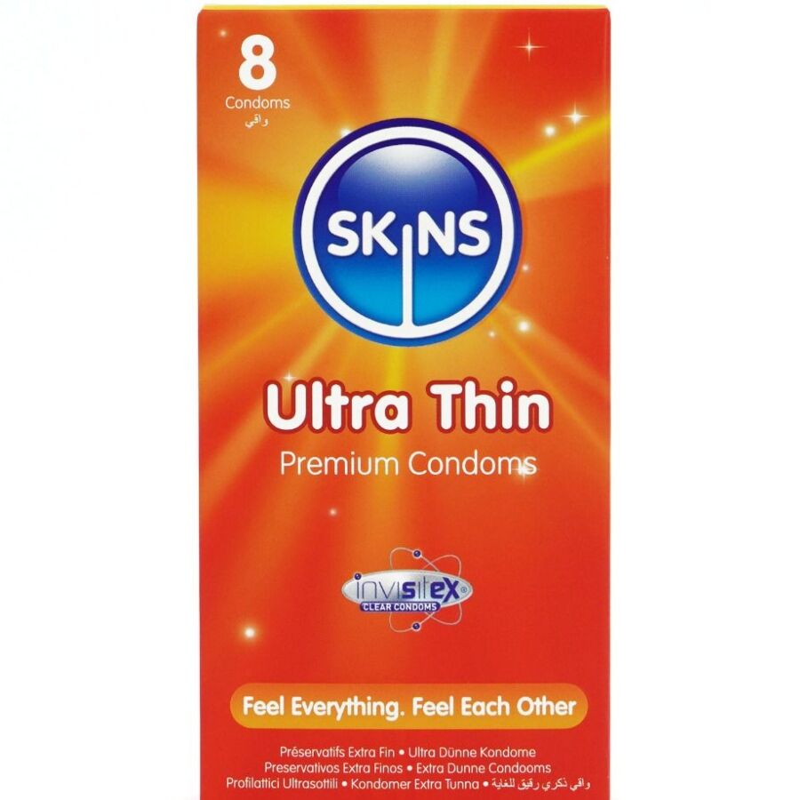 SKINS Pack 8 Préservatifs Ultra Fins Premium - Aura Intime
