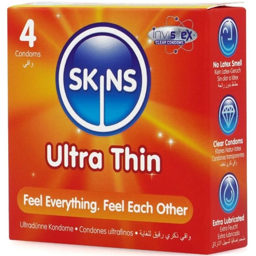 SKINS Pack 4 Préservatifs Ultra Fins Premium — vue détaillée
