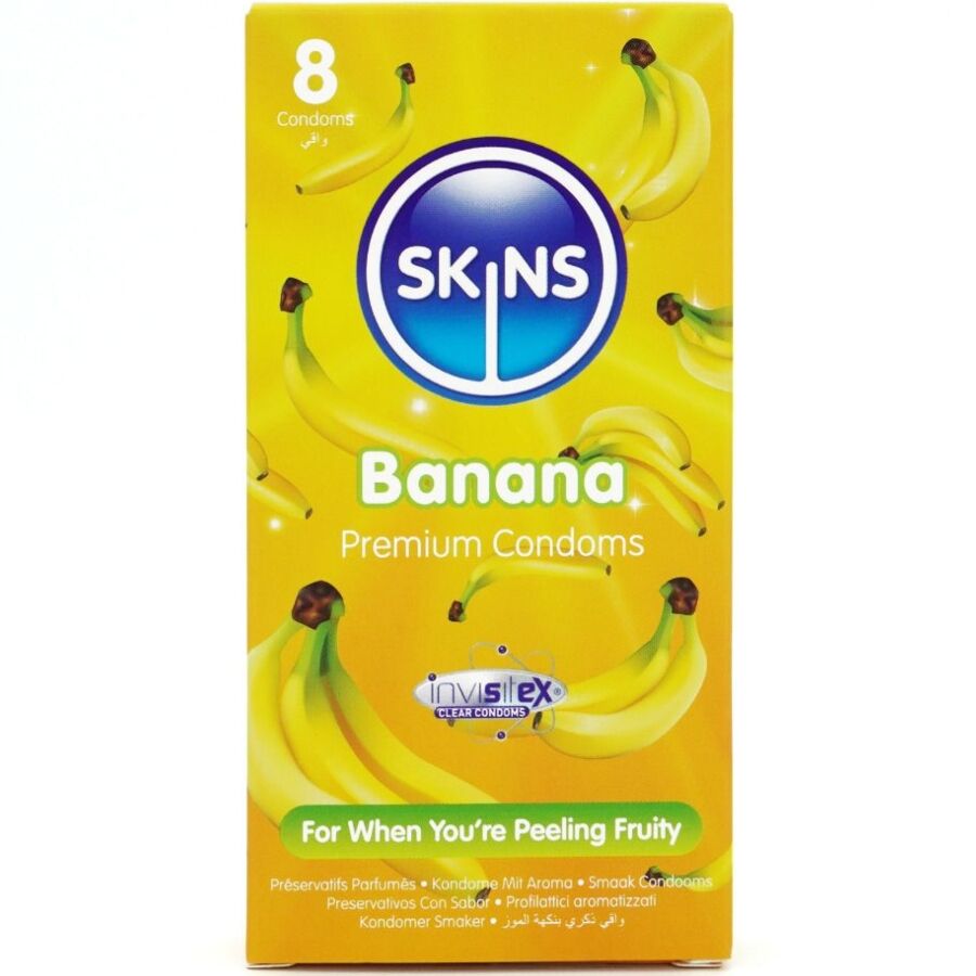 SKINS Pack 8 Préservatifs Banane Premium - Aura Intime