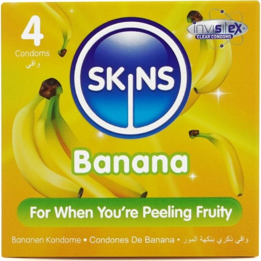 SKINS Pack 4 Préservatifs Banane Premium - Aura Intime