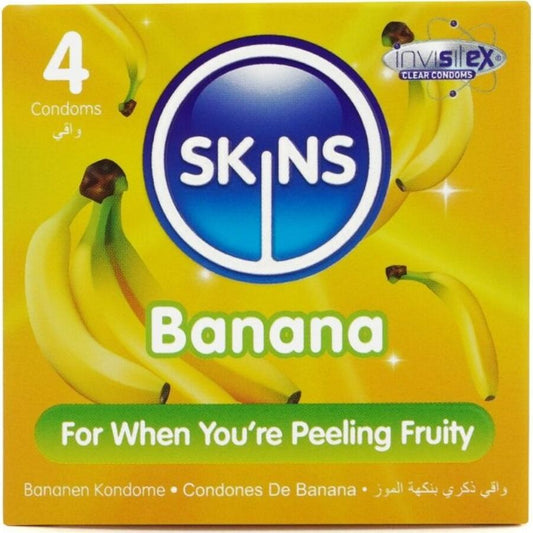 SKINS Pack 4 Préservatifs Banane Premium - Aura Intime