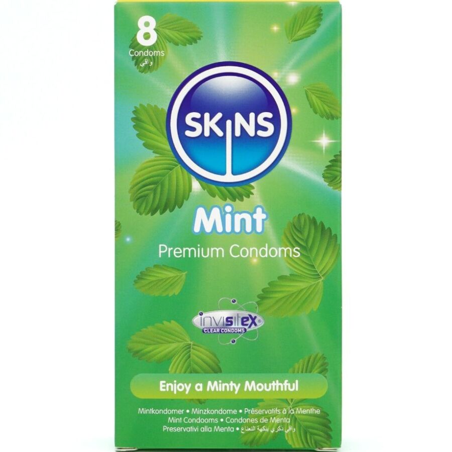 SKINS Pack 8 Préservatifs Premium Menthe - Aura Intime