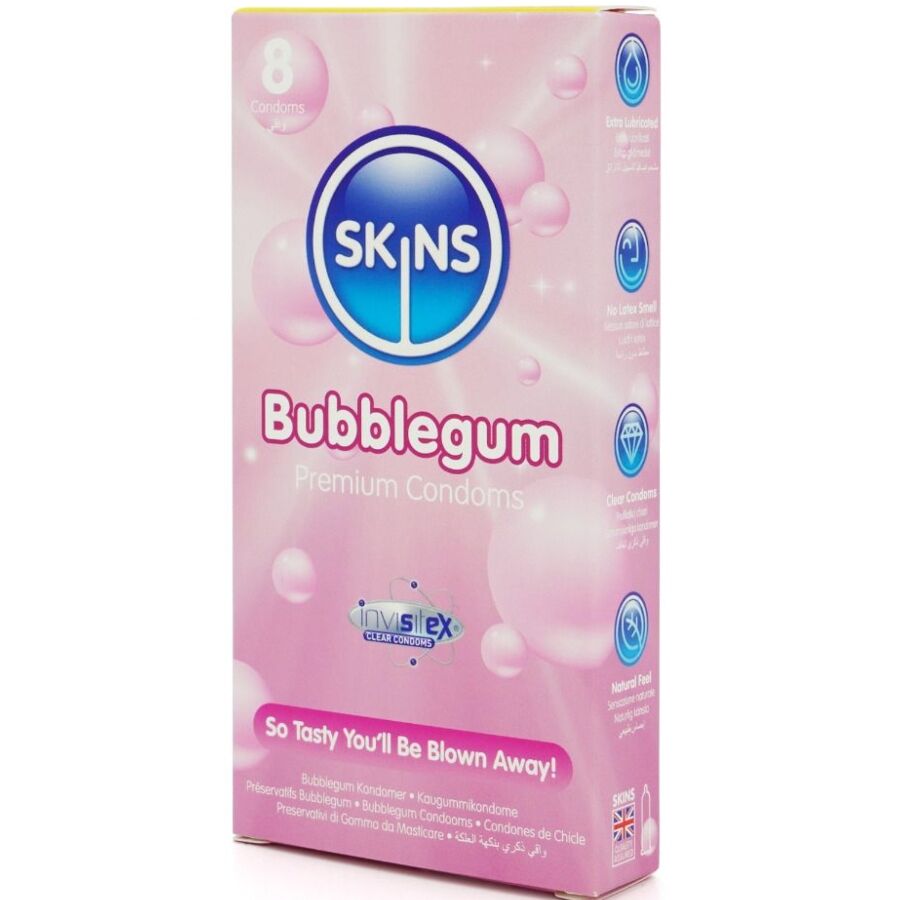 SKINS Pack 8 Préservatifs Premium Bubblegum — vue détaillée