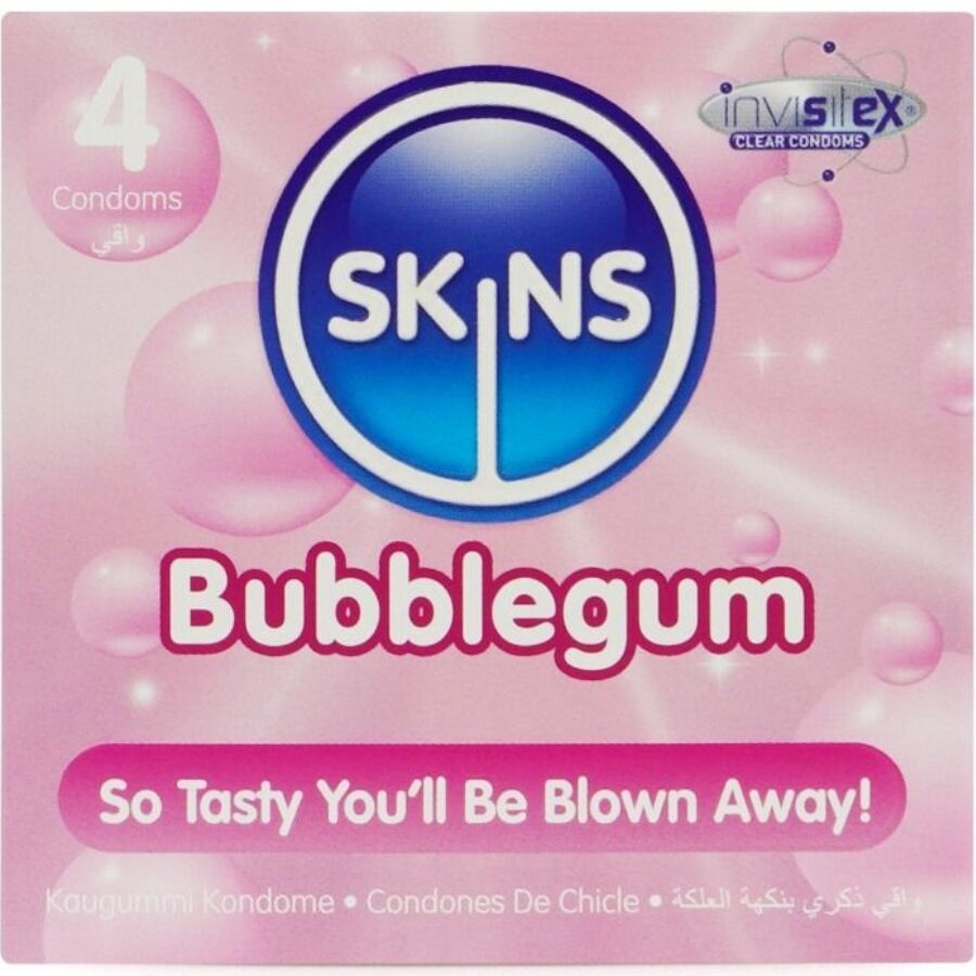 SKINS Pack 4 Préservatifs Bubblegum Premium - Aura Intime