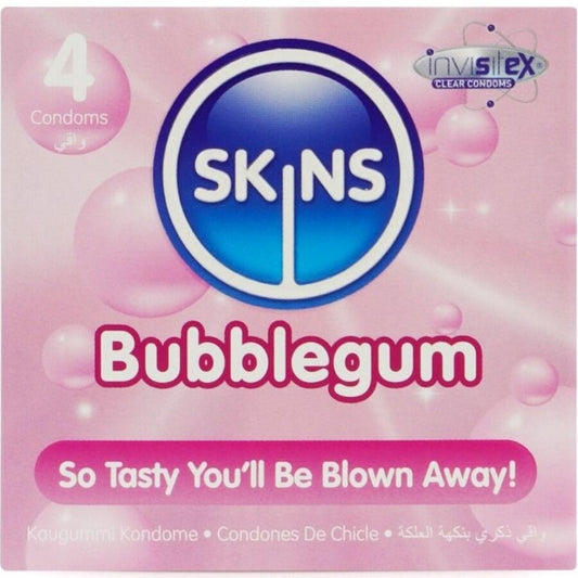 SKINS Pack 4 Préservatifs Bubblegum Premium - Aura Intime