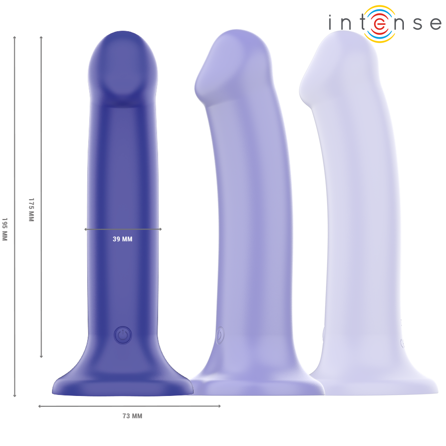 INTENSE REMOTE CONTROL Victoria Vibrateur Ventouse 10 Vibrations Bleu Foncé Télé... — vue détaillée
