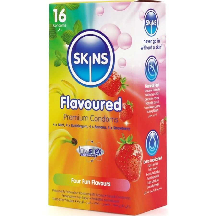 SKINS Pack 16 Préservatifs Premium Multi-Saveurs — vue détaillée