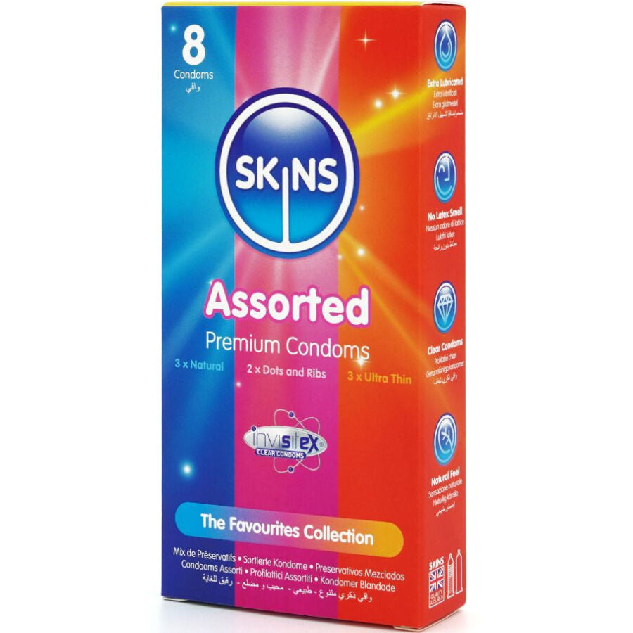 SKINS Pack 8 Préservatifs Premium Assortis — vue détaillée