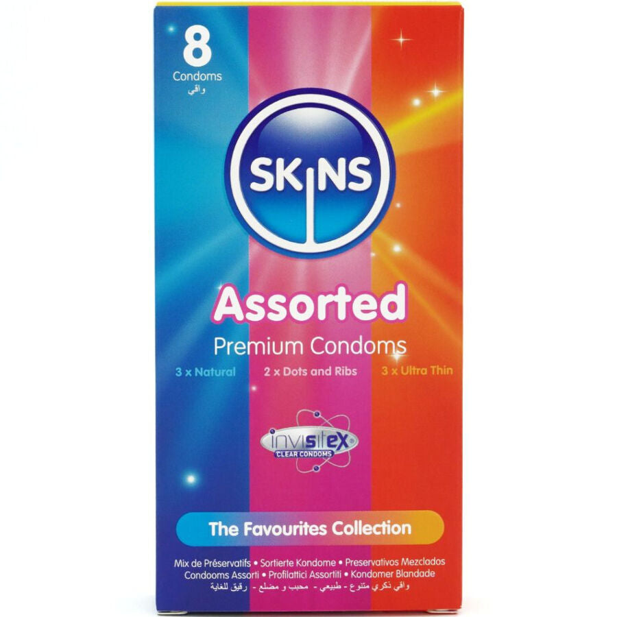 SKINS Pack 8 Préservatifs Premium Assortis - Aura Intime