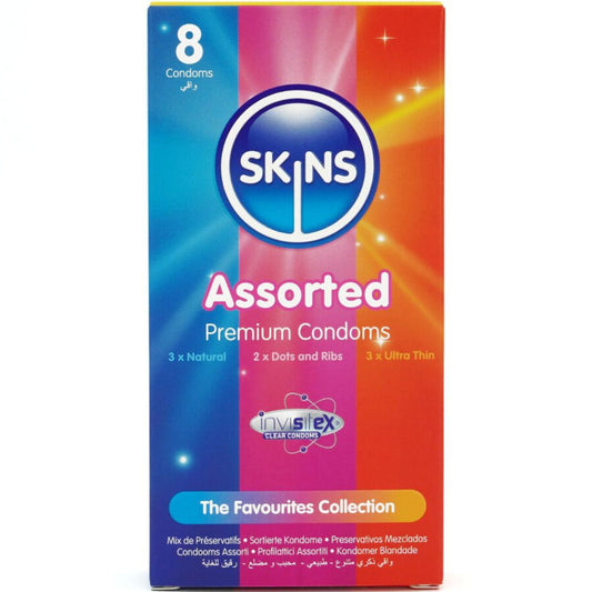 SKINS Pack 8 Préservatifs Premium Assortis - Aura Intime