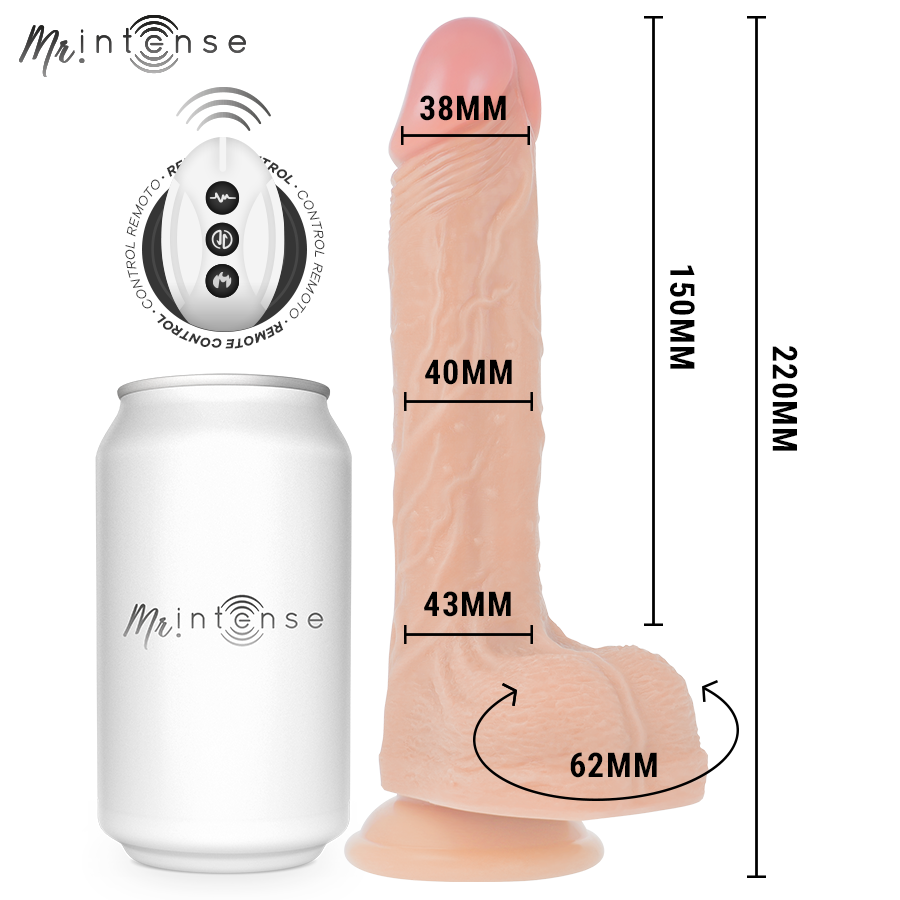 MR. INTENSE HIGH TECH Brosnan Réaliste Multifonctionnel Vibration, Télécommande... — vue arrière