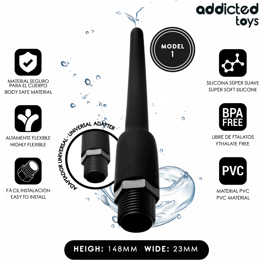 ADDICTED TOYS Nettoyant Anal Adaptateur Universel Modèle 1 — vue détaillée
