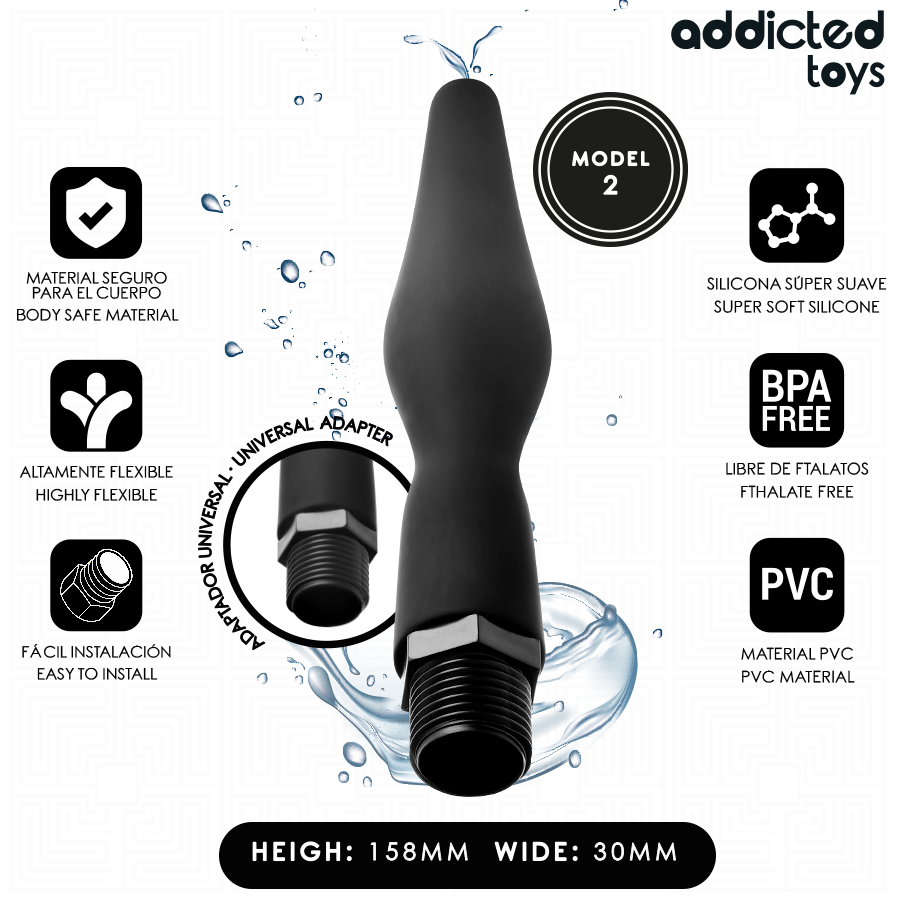 ADDICTED TOYS Nettoyeur Anal Adaptateur Universel Modèle 2 — vue détaillée