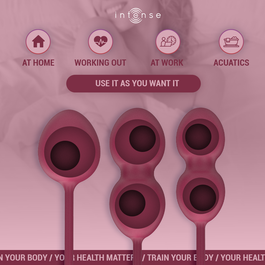 INTENSE HEALTH KEGEL Kit Charli Kegel Ball Bourgogne — vue alternative
