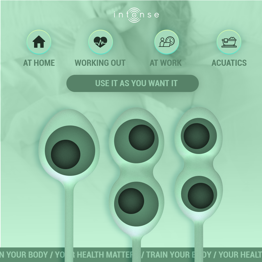 INTENSE HEALTH KEGEL Kit Boules Kegel Charli Vert Clair — vue alternative