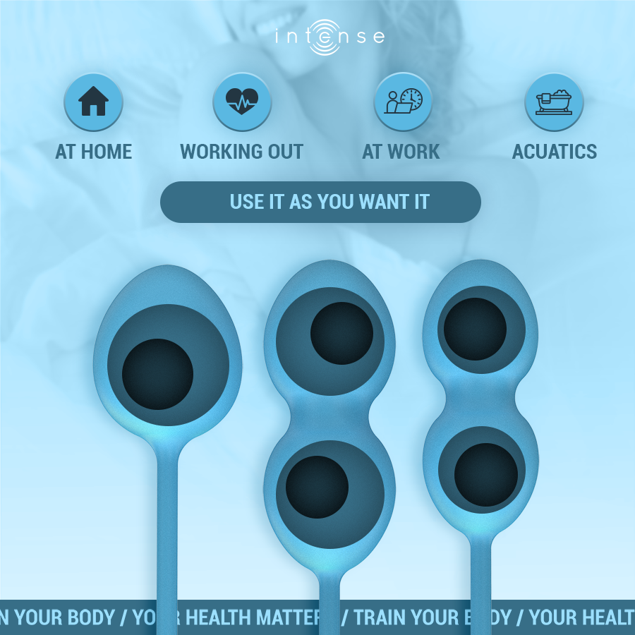 INTENSE HEALTH KEGEL Charli Kegel Ball Kit Bleu — vue alternative
