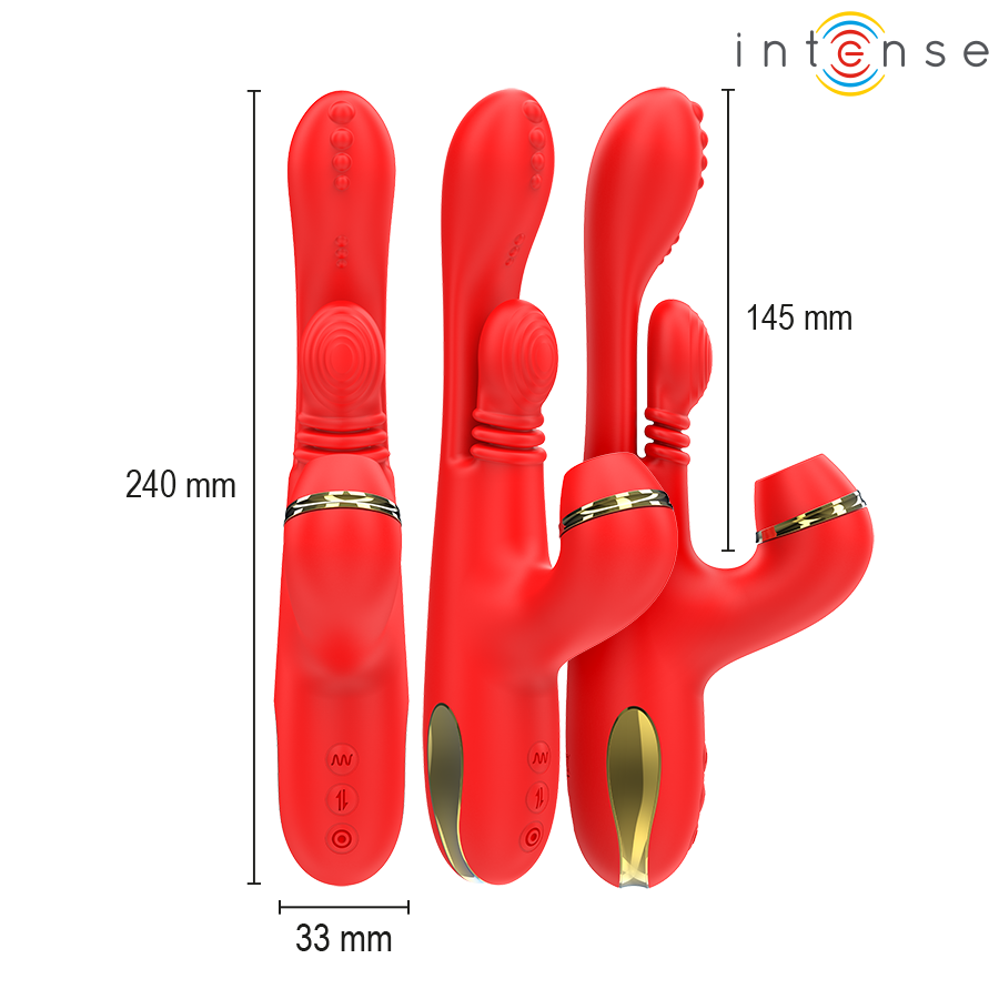 INTENSE HIGH TECH STIMULATEUR CLITORIS MULTIFONCTION KATY 4 TÊTES INTERCHAN... — vue alternative