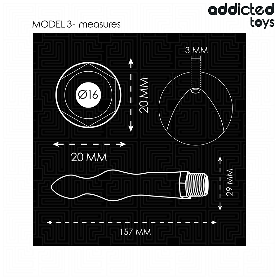 ADDICTED TOYS Nettoyeur Anal Adaptateur Universel Modèle 3 — accessoires inclus