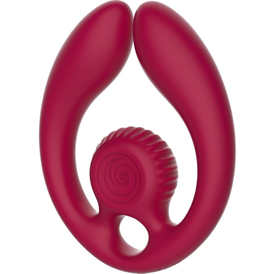 SNAIL VIBE Gizi Duo Stimulateur Couples Télécommande Bourgogne — vue arrière