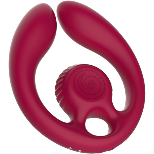SNAIL VIBE Gizi Duo Stimulateur Couples Télécommande Bourgogne - Aura Intime