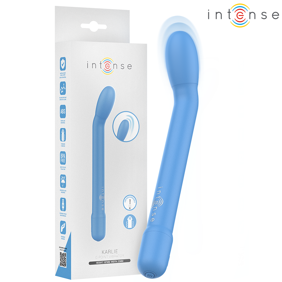 INTENSE HIGH TECH Stimulateur Point G Rechargeable Karlie Bleu - Aura Intime