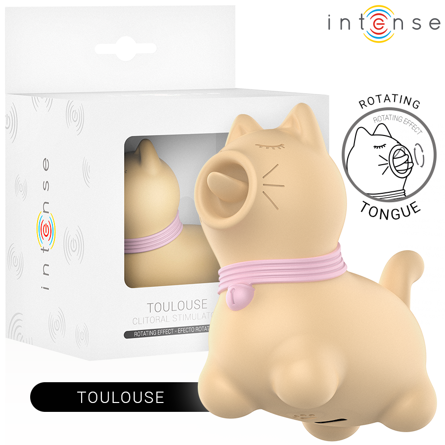 INTENSE FUN TOYS Stimulateur Toulouse Langue Rotative À 360º Jaune - Aura Intime