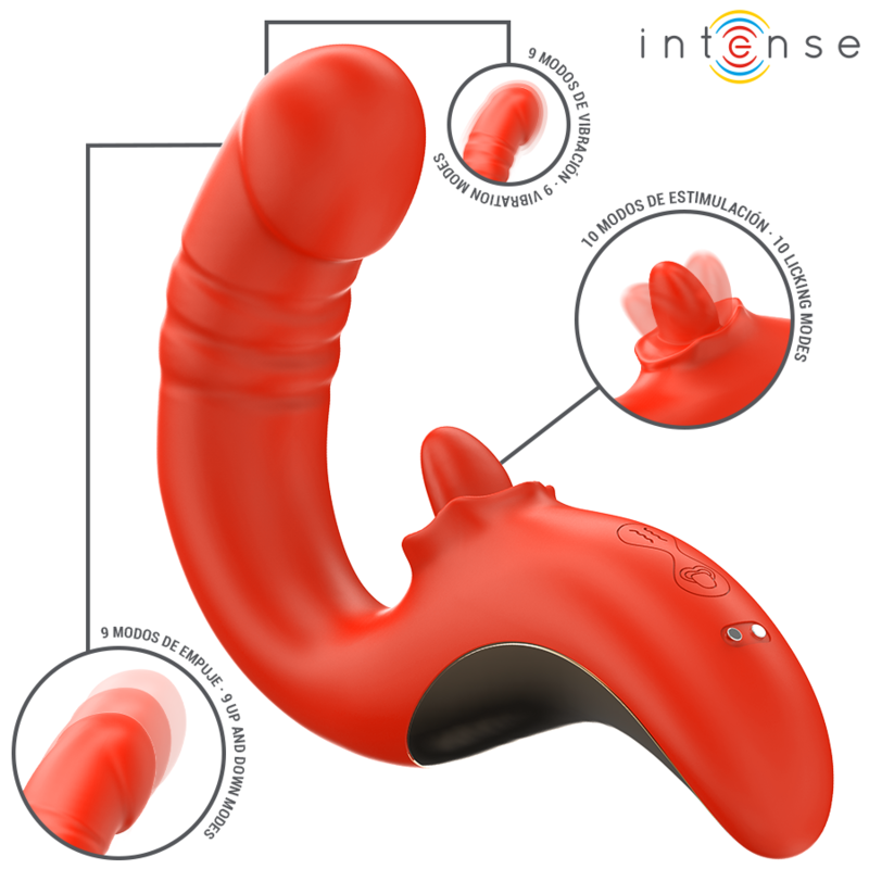 INTENSE HIGH TECH Vibrateur Stimulateur Paulina Forme U Rouge — vue détaillée
