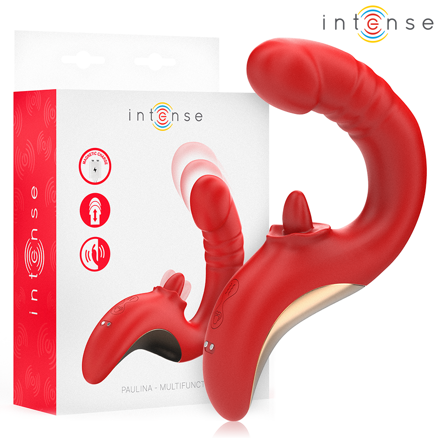 INTENSE HIGH TECH Vibrateur Stimulateur Paulina Forme U Rouge - Aura Intime