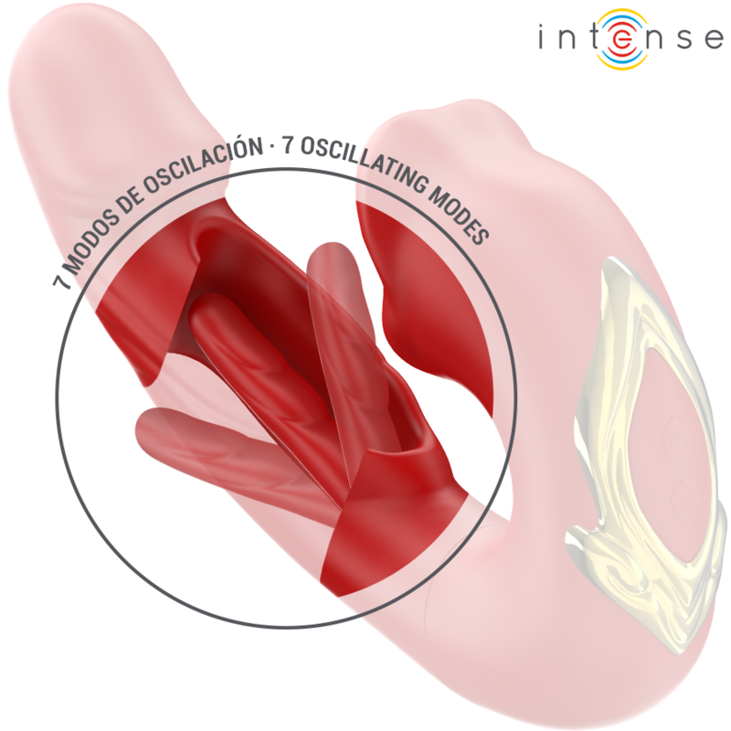 INTENSE HIGH TECH Nathy Double Vibrateur Bouche Stimulante Multifonction Rouge — vue arrière