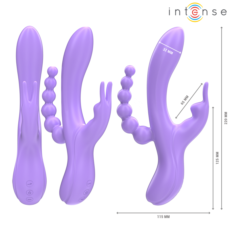 INTENSE HIGH TECH Miko Triple Vibrateur Lapin & Stimulateur & Anal 7 Vibrat... — vue alternative