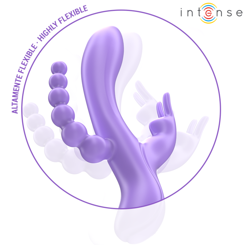 INTENSE HIGH TECH Miko Triple Vibrateur Lapin & Stimulateur & Anal 7 Vibrat... — vue arrière