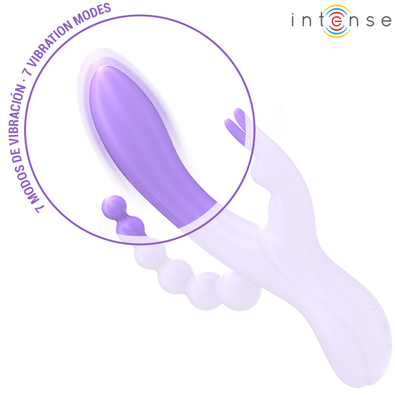 INTENSE HIGH TECH Miko Triple Vibrateur Lapin & Stimulateur & Anal 7 Vibrat... — accessoires inclus