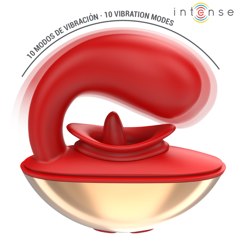 INTENSE HIGH TECH Vibrateur & Stimulateur Mariah Forme U 10 Vibrations Rouge — vue arrière