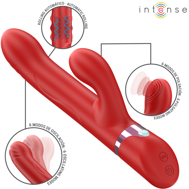 INTENSE HIGH TECH Lele Vibrateur Multifonction Rotatif & Oscillant & Stimul... — vue détaillée