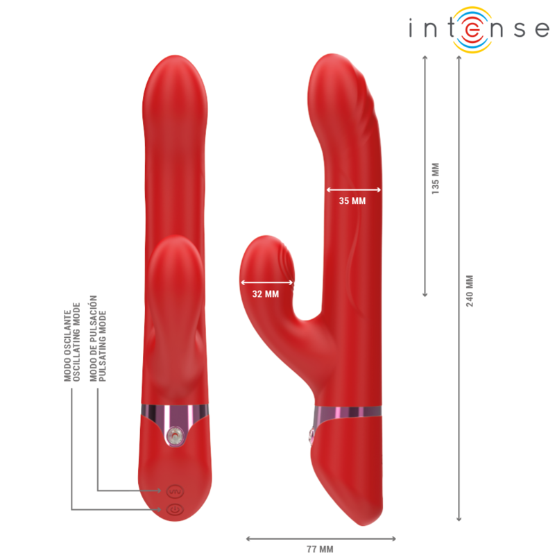 INTENSE HIGH TECH Lele Vibrateur Multifonction Rotatif & Oscillant & Stimul... — vue alternative