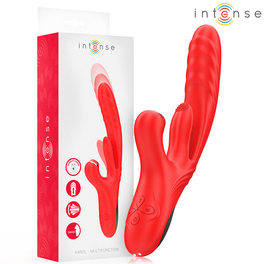 INTENSE HIGH TECH Karol Vibrateur Multifonction Poussée & Stimulation & Ond... - Aura Intime