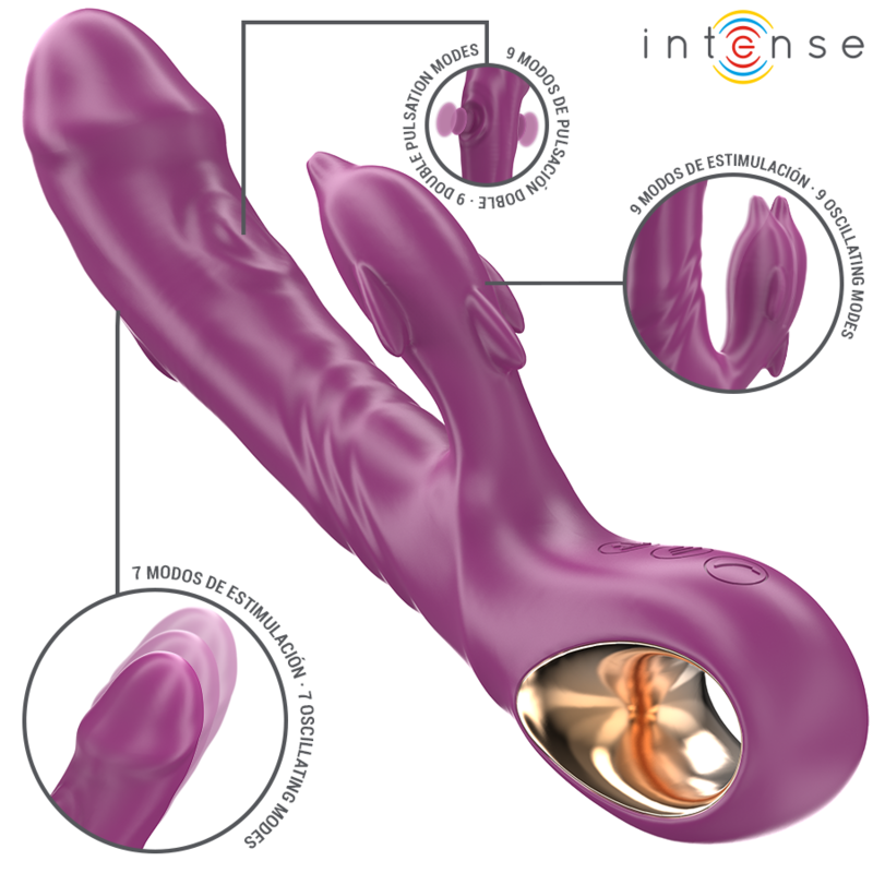 INTENSE HIGH TECH Halle Vibrateur Multifonction Langue Stimulante Dauphin V... — vue détaillée