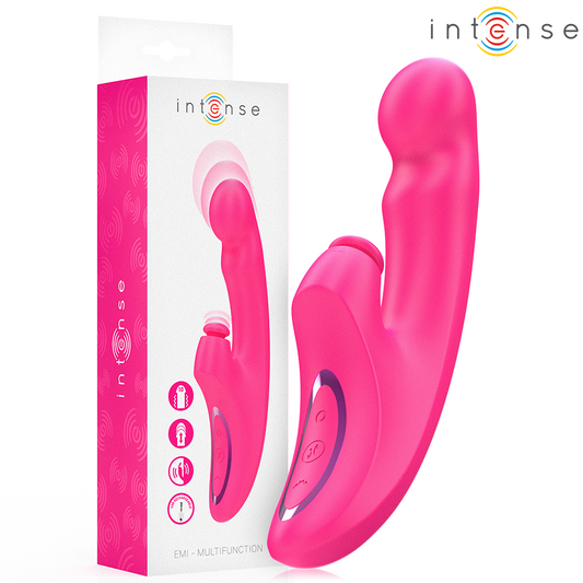 INTENSE HIGH TECH Emi Vibrateur 13,5 Cm Multifonction 3 1 10 Vibrations Rose - Aura Intime